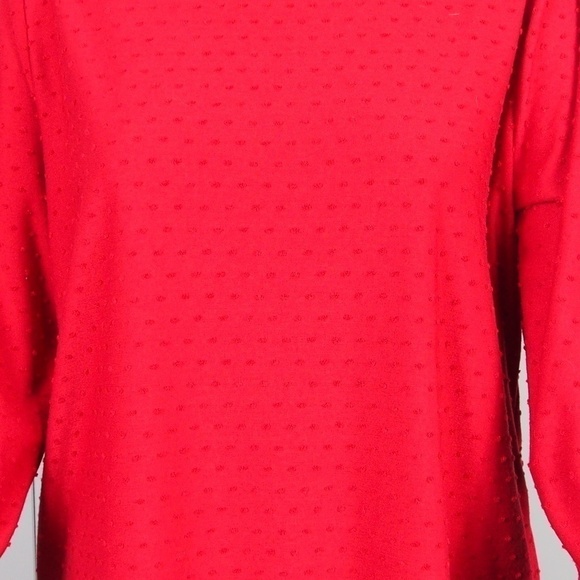 Joe Fresh red textured long sleeve t-shirt size M - Picture 2 of 5